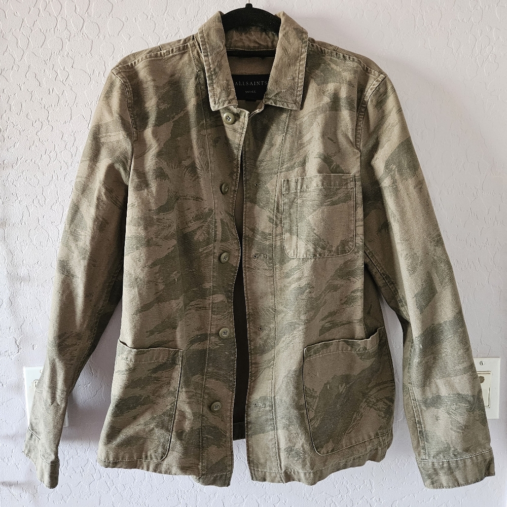 All Saints Green Military Field Jacket